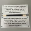Ally 130 x 50mm bench memorial plates