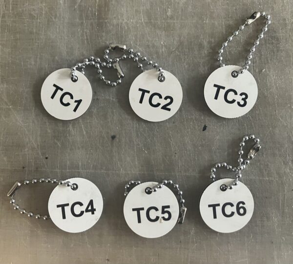 30mm white-BLACK discs with 100mm chain 30mm discs with coupling and chain