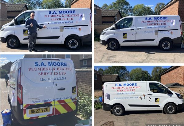 S.A. Moore Plumbing & Heating Van