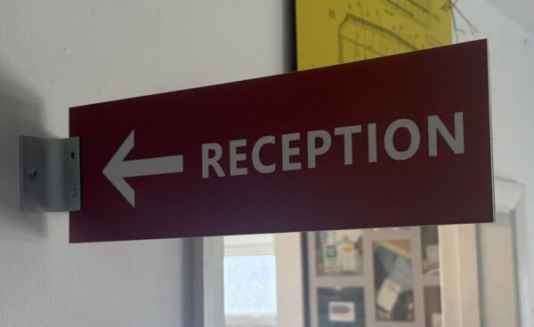 Reception arrow right Double Sided Reception Sign 2