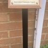 King Charles III Oak plinth, plate and stake