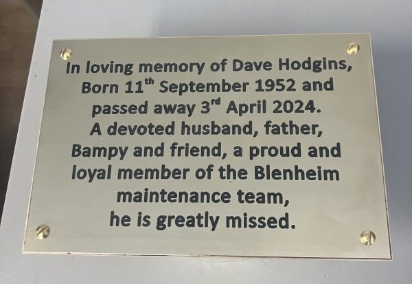 150 x 100mm brass plate - Dave Hodgins Blenheim Palace brass plate