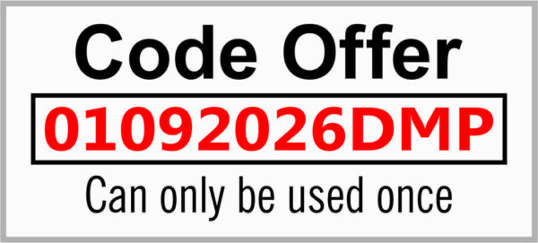 Discount code for September 2026 Special September'26 Code Offer. Click on the Image and please read the description of our September offer